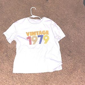 White vintage 1979 top